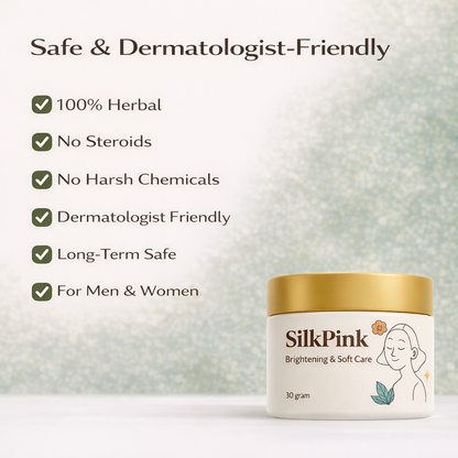 SilkPink – Sensitive Area Brightening Cream | 100% Herbal