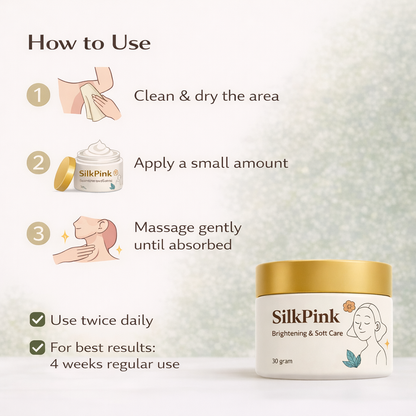 SilkPink – Sensitive Area Brightening Cream | 100% Herbal