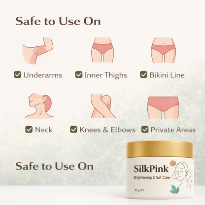 SilkPink – Sensitive Area Brightening Cream | 100% Herbal