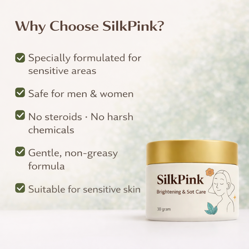 SilkPink – Sensitive Area Brightening Cream | 100% Herbal