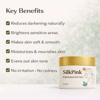 SilkPink – Sensitive Area Brightening Cream | 100% Herbal