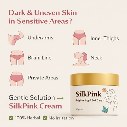 SilkPink – Sensitive Area Brightening Cream | 100% Herbal