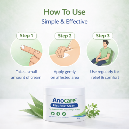 Anocare Piles Relief Cream – Fast Relief from Pain, Burning & Itching
